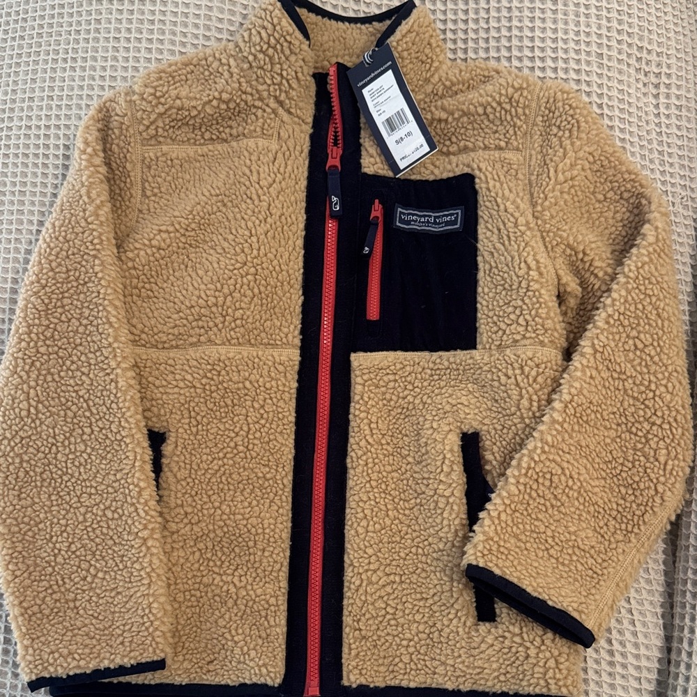NWT Vineyard Vines Kids Sherpa SuperShep Fleece Jacket